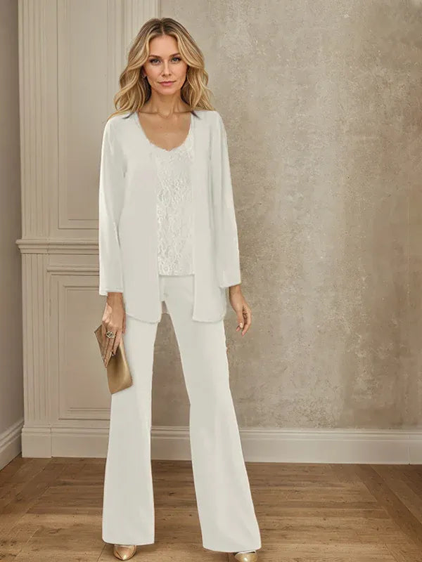Chiffon Mother of the Bride Pantsuit with Jacket