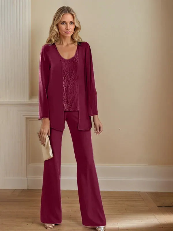 Chiffon Mother of the Bride Pantsuit with Jacket