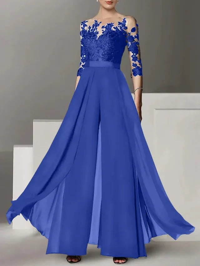A-Line/Princess Mother of the Bride Dress with Applique Details