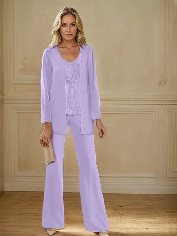 Chiffon Mother of the Bride Pantsuit with Jacket