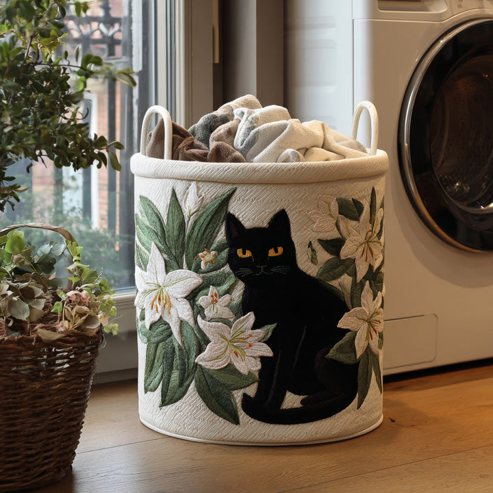 Enchanted Cats | Quilted Laundry Basket
