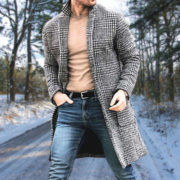 Wool-like Jacket Casual Checkered