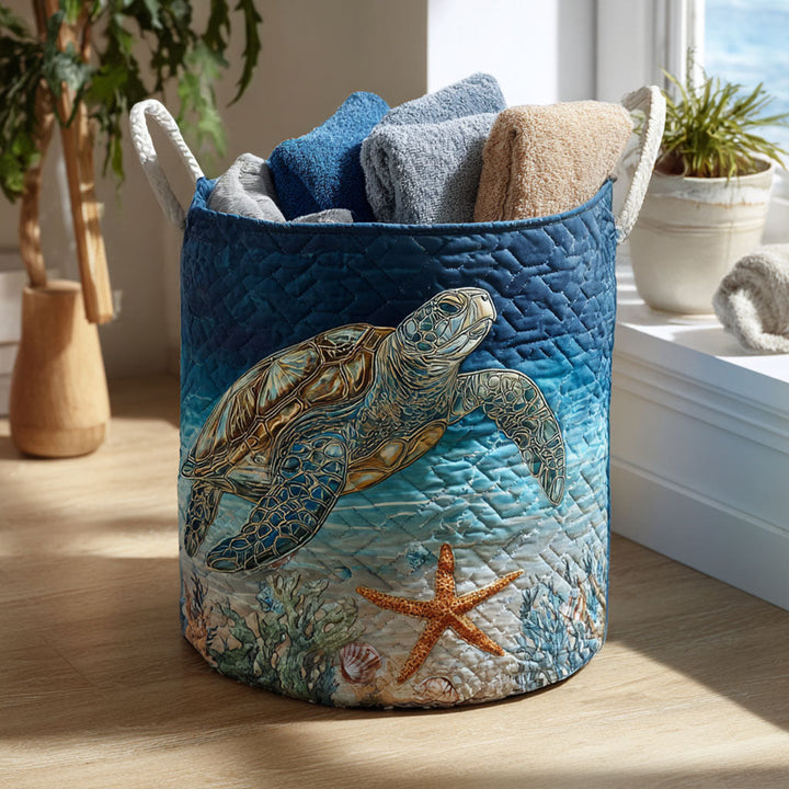 Maritime Mood | Quilted Laundry Basket
