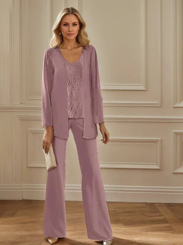 Chiffon Mother of the Bride Pantsuit with Jacket