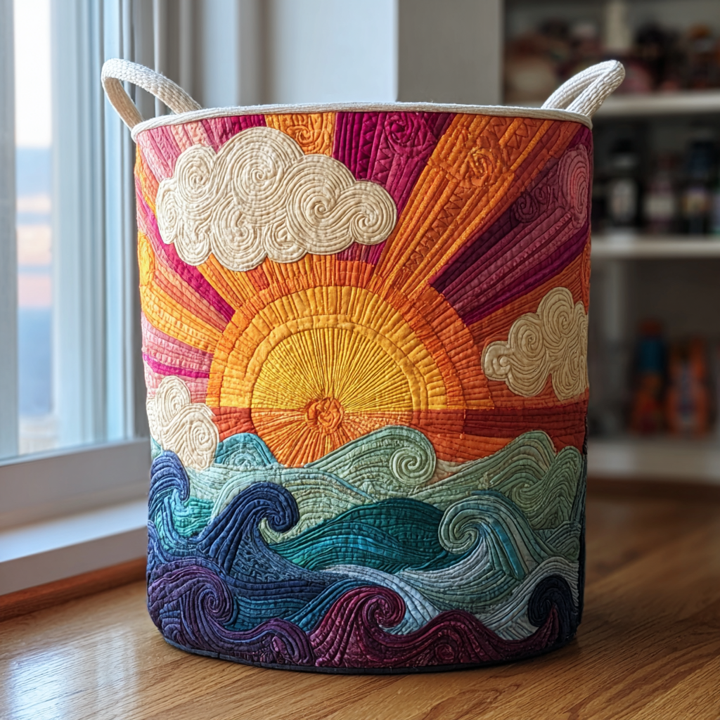 Sunshine | Quilted Laundry Basket