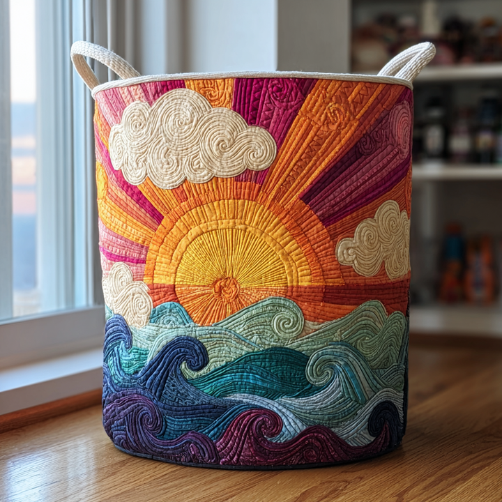 Sunshine | Quilted Laundry Basket