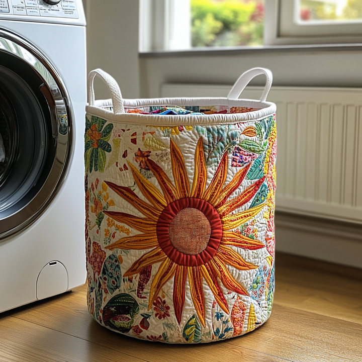 Sunshine | Quilted Laundry Basket