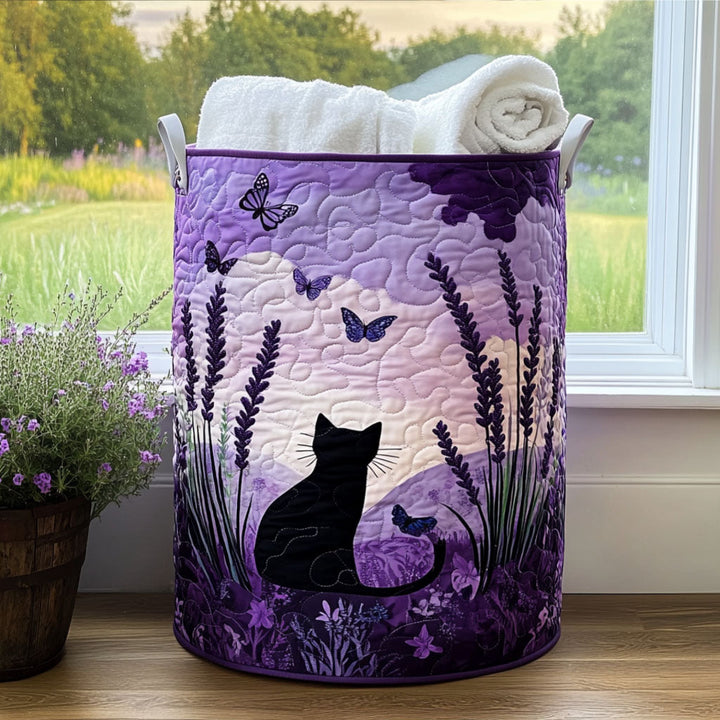 The Cat Crowd | Quilted Laundry Basket