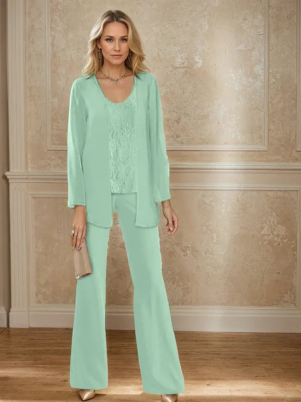 Chiffon Mother of the Bride Pantsuit with Jacket