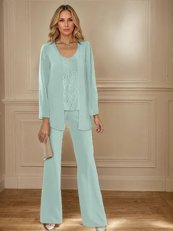 Chiffon Mother of the Bride Pantsuit with Jacket
