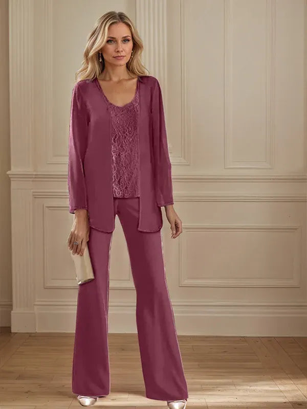 Chiffon Mother of the Bride Pantsuit with Jacket