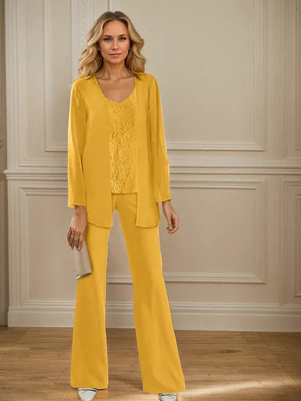 Chiffon Mother of the Bride Pantsuit with Jacket