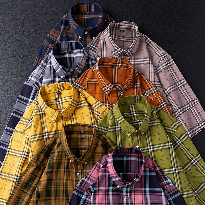 Gio – Men’s Classic Check Cotton Shirt