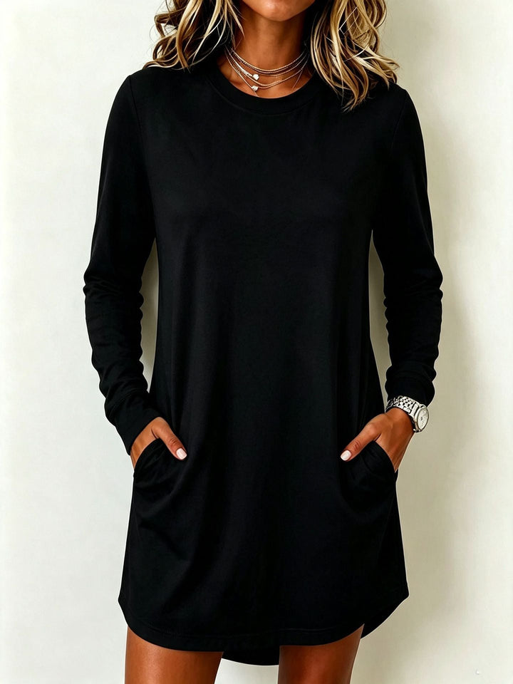 The Everyday Pocket Dress — Soft Knit, Long Sleeve