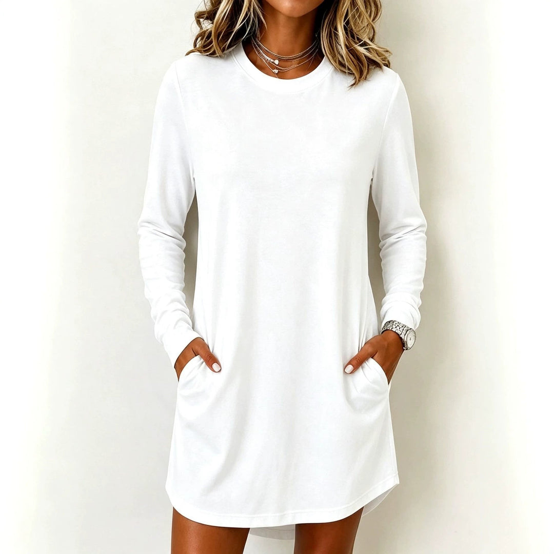 The Everyday Pocket Dress — Soft Knit, Long Sleeve