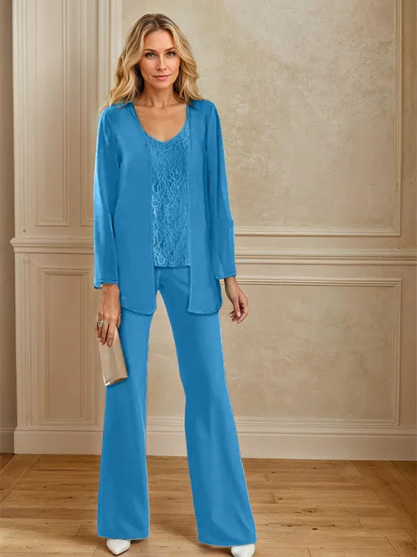 Chiffon Mother of the Bride Pantsuit with Jacket