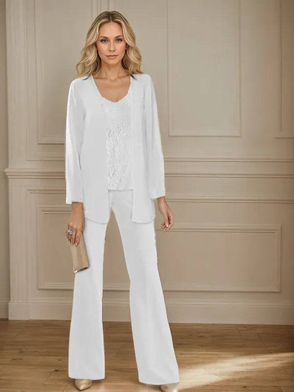 Chiffon Mother of the Bride Pantsuit with Jacket