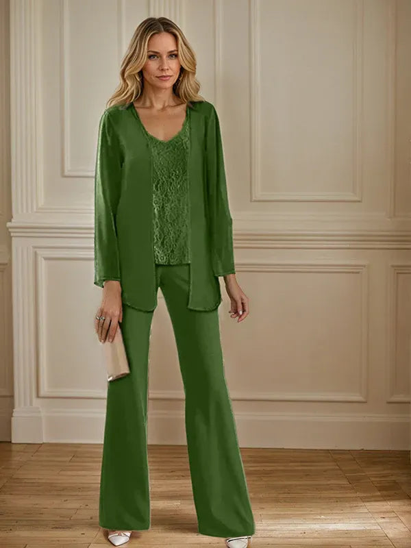 Chiffon Mother of the Bride Pantsuit with Jacket