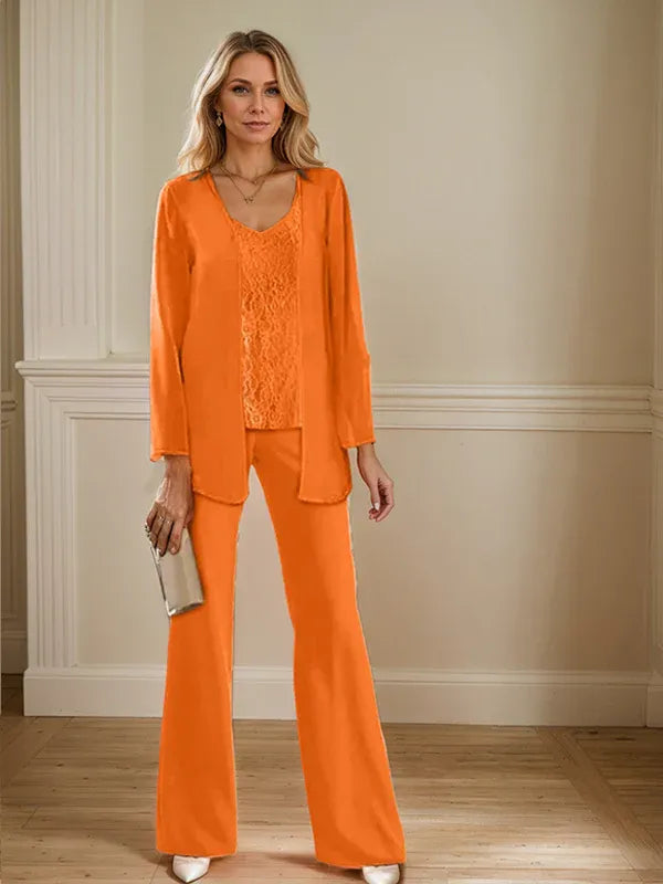 Chiffon Mother of the Bride Pantsuit with Jacket