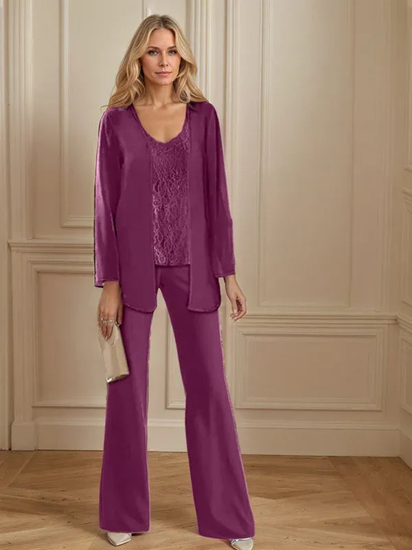 Chiffon Mother of the Bride Pantsuit with Jacket