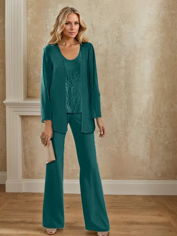 Chiffon Mother of the Bride Pantsuit with Jacket
