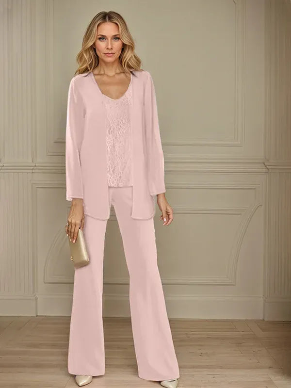 Chiffon Mother of the Bride Pantsuit with Jacket