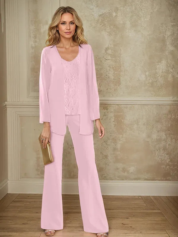 Chiffon Mother of the Bride Pantsuit with Jacket