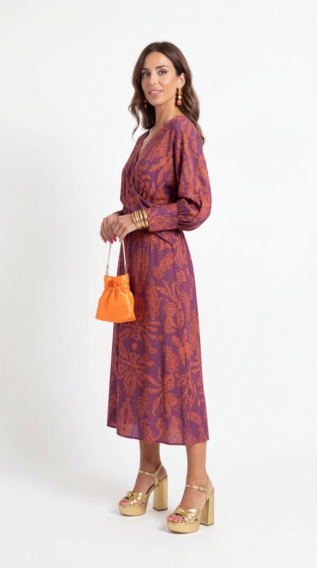 Adeline | Printed Elegant Midi Dress