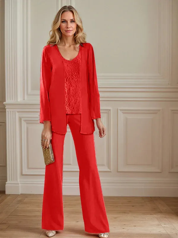 Chiffon Mother of the Bride Pantsuit with Jacket