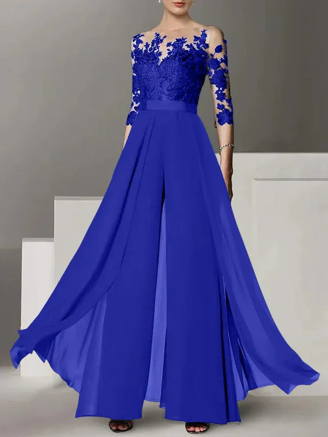 A-Line/Princess Mother of the Bride Dress with Applique Details