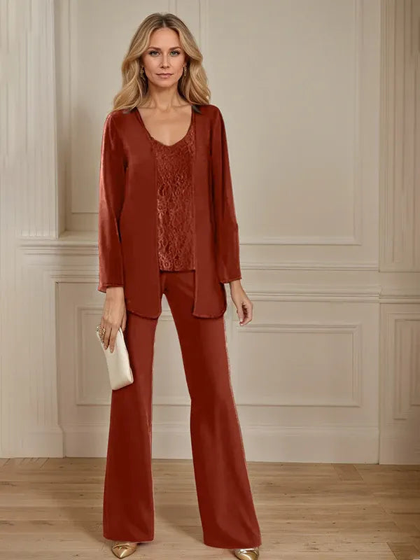 Chiffon Mother of the Bride Pantsuit with Jacket