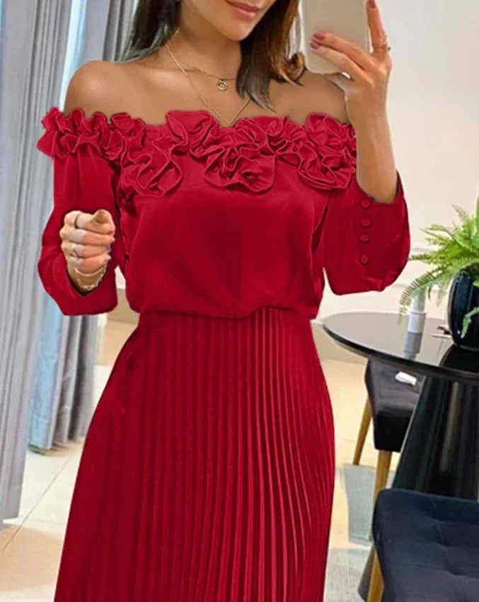 Daniela™ | Elegant Off-Shoulder Maxi - By Mezory-London