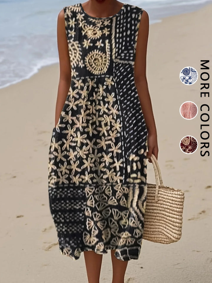 Sienna™ | Vibrant Mosaic Maxi Dress