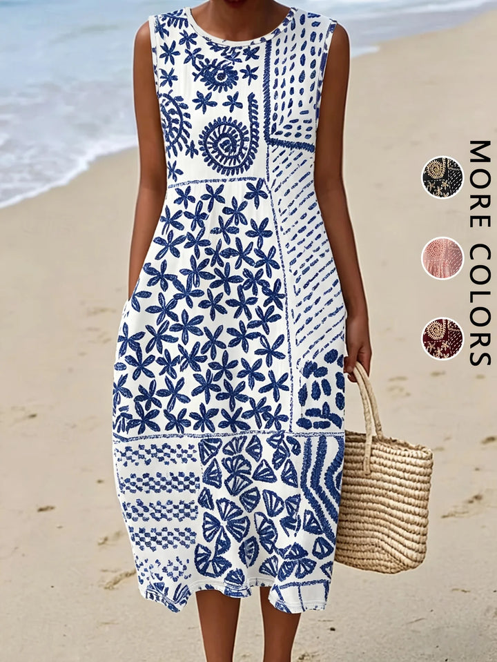 Sienna™ | Vibrant Mosaic Maxi Dress
