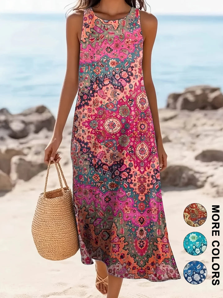 Sienna™ | Vibrant Mosaic Maxi Dress