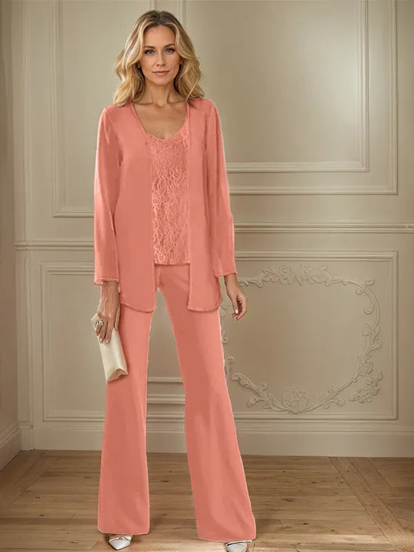 Chiffon Mother of the Bride Pantsuit with Jacket