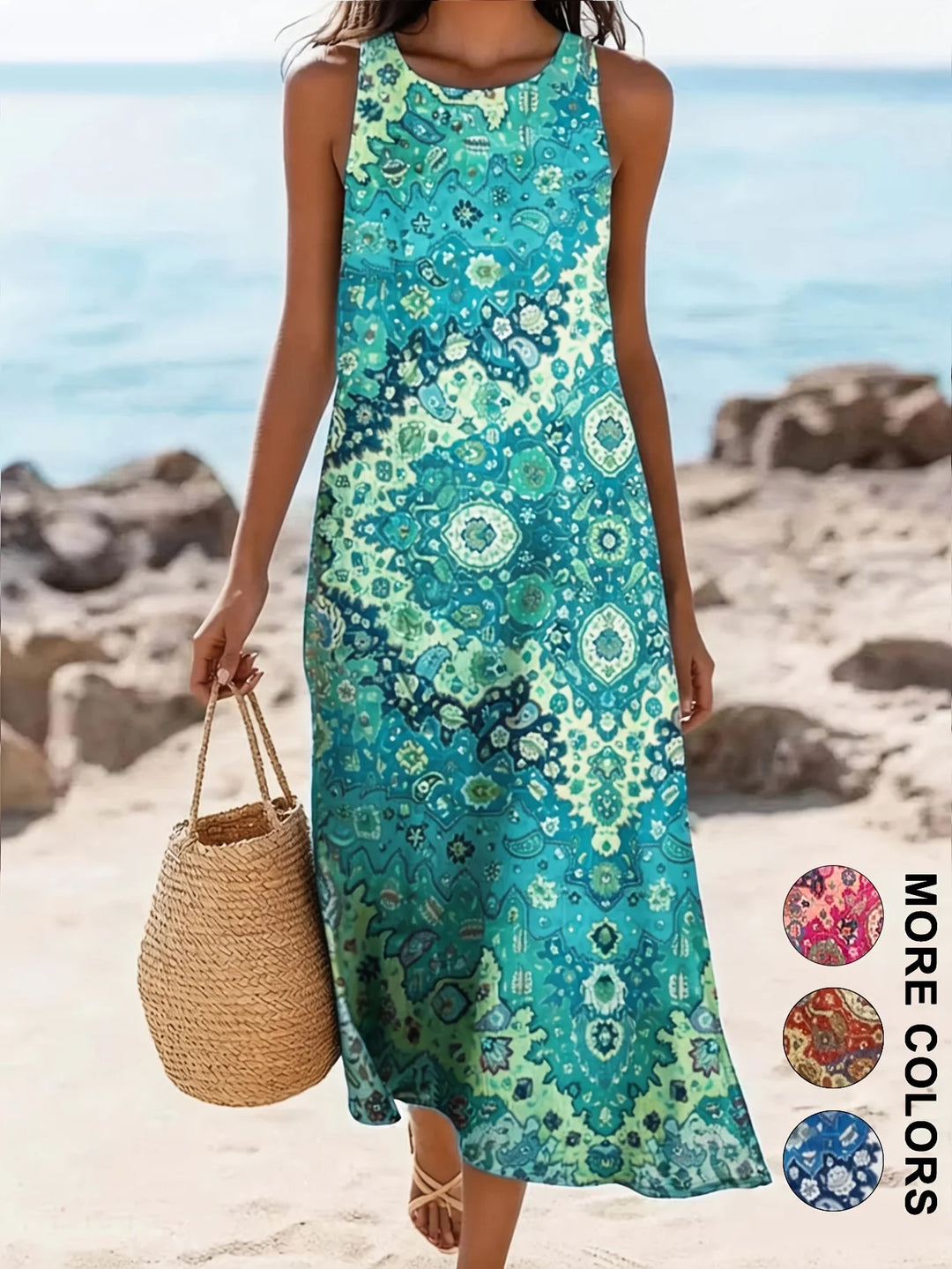 Sienna™ | Vibrant Mosaic Maxi Dress