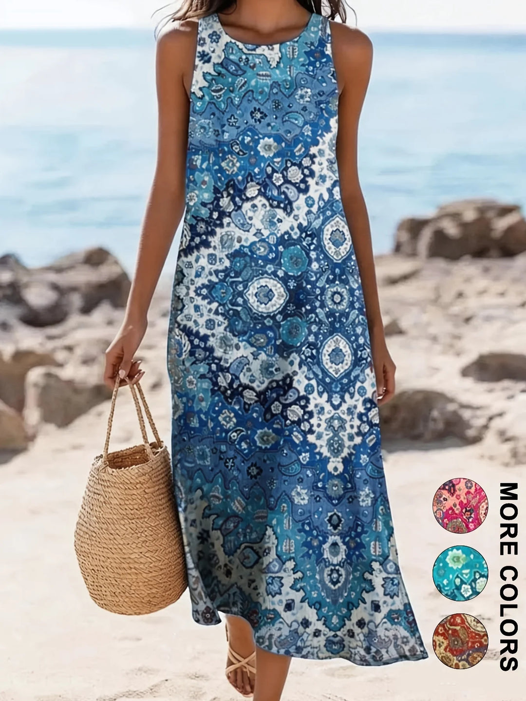 Sienna™ | Vibrant Mosaic Maxi Dress