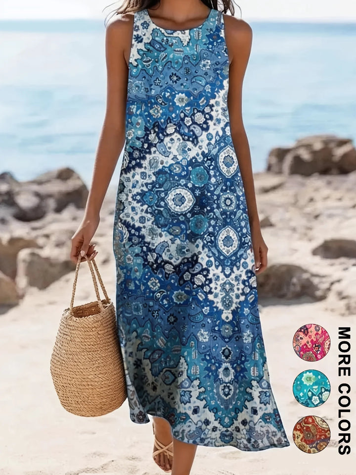 Sienna™ | Vibrant Mosaic Maxi Dress