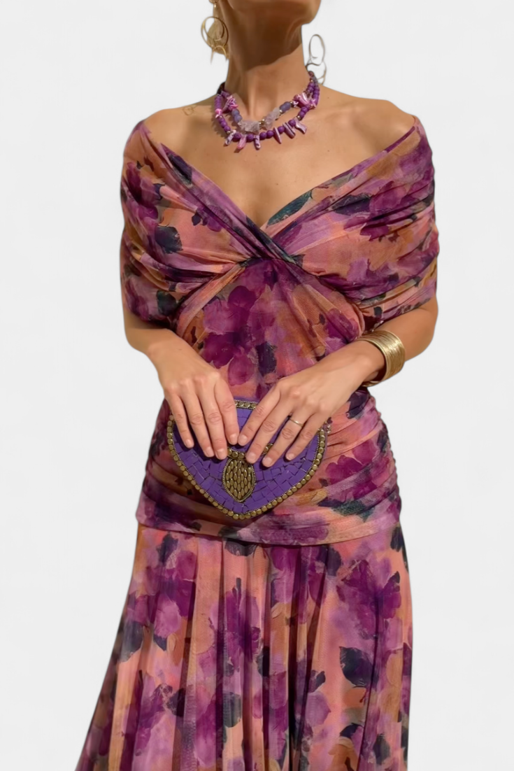 Sophie | V-Neck Floral Maxi Dress
