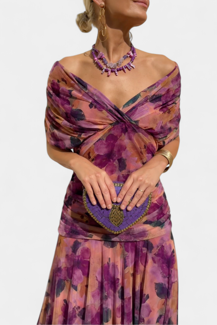 Sophie | V-Neck Floral Maxi Dress