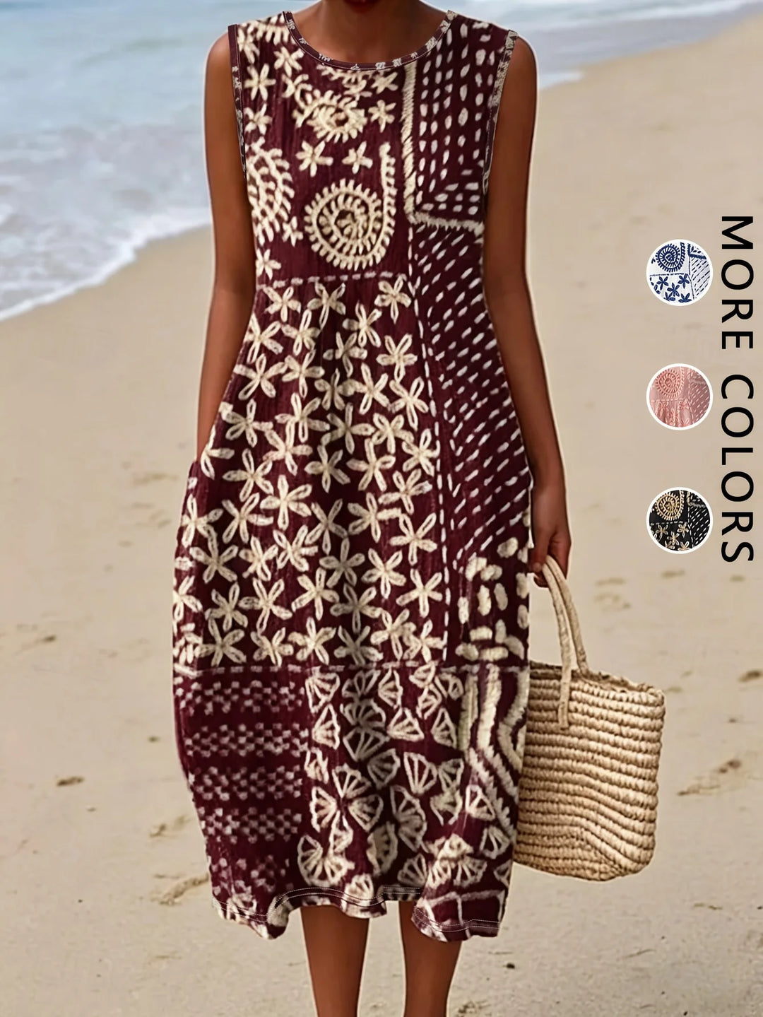 Sienna™ | Vibrant Mosaic Maxi Dress