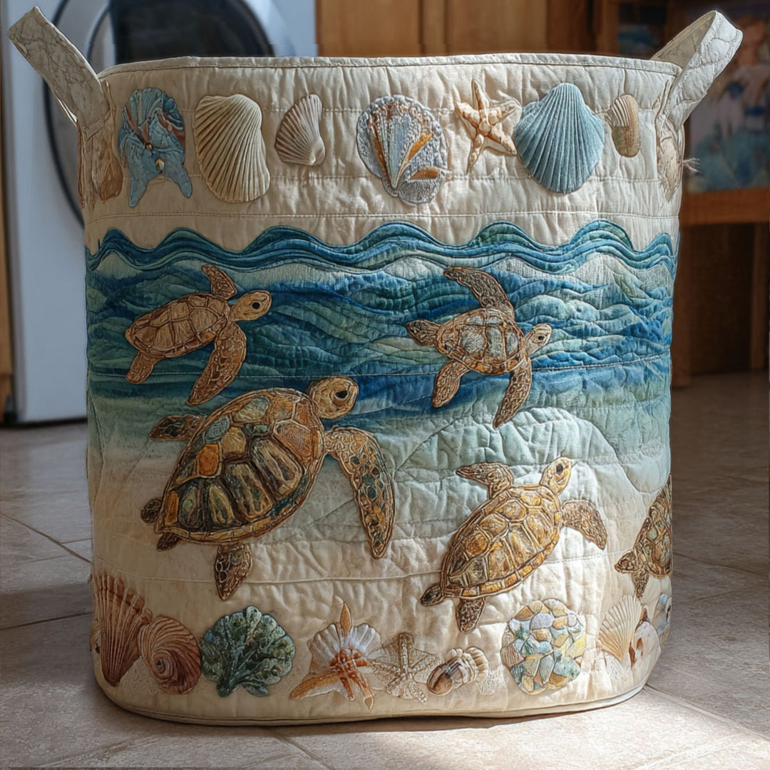 Turtle | Quilted Laundry Basket