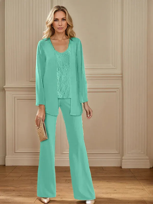 Chiffon Mother of the Bride Pantsuit with Jacket