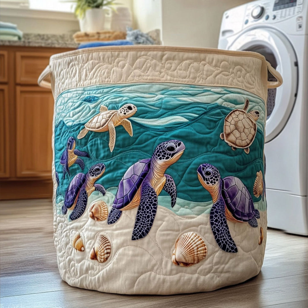 Turtle | Quilted Laundry Basket