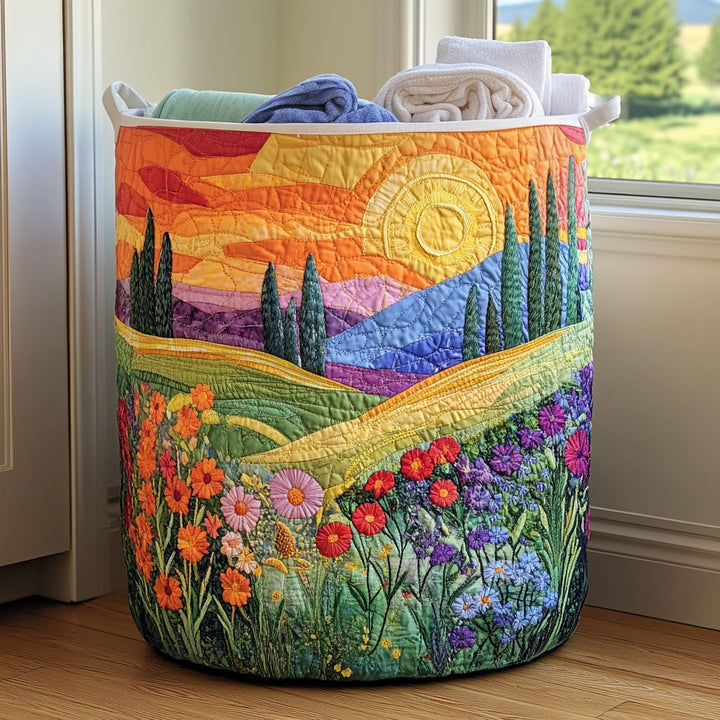 Spring Meadow | Quilted Laundry Basket