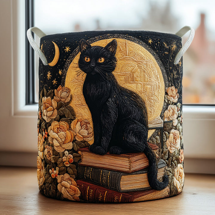 Enchanted Cats | Quilted Laundry Basket