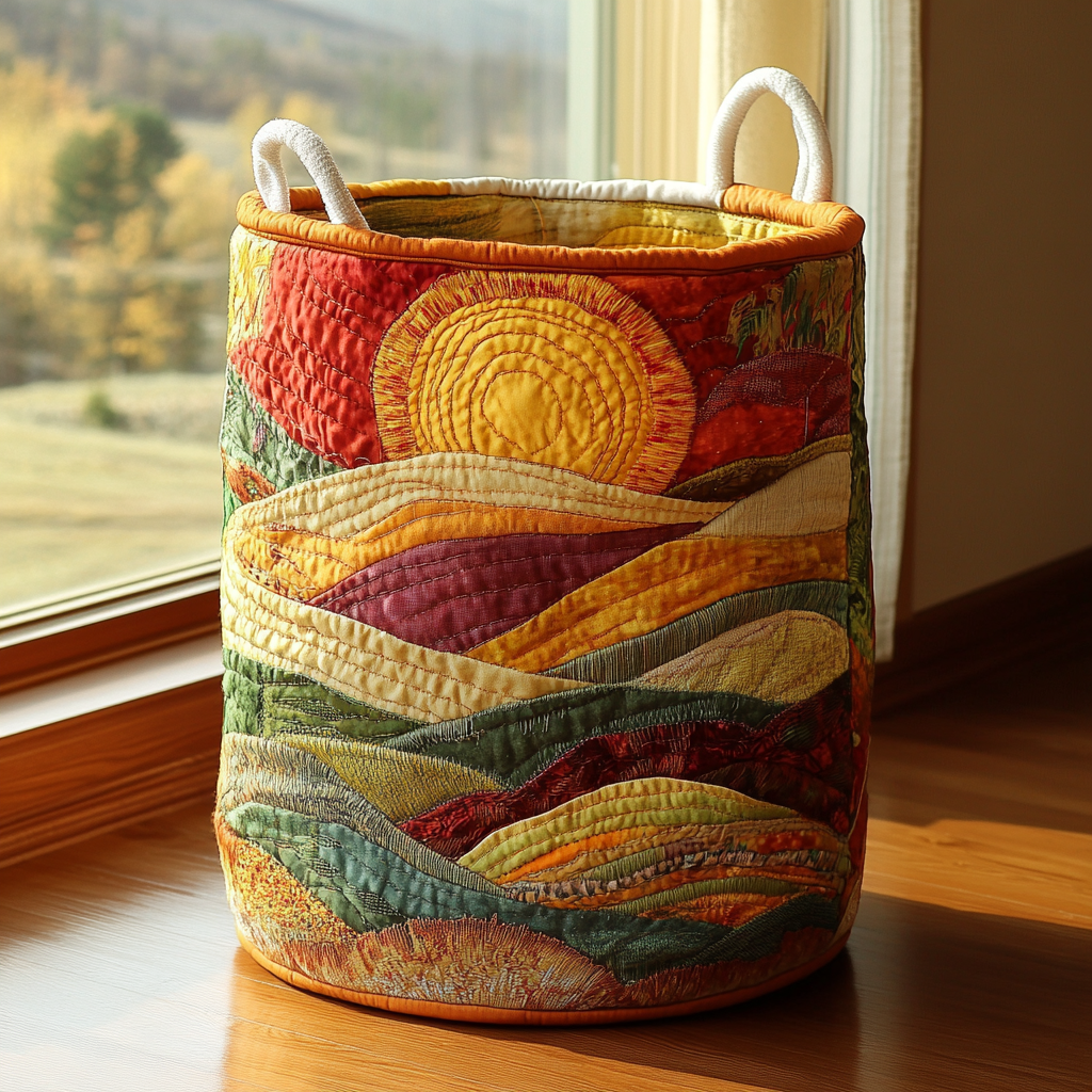 Sunshine | Quilted Laundry Basket