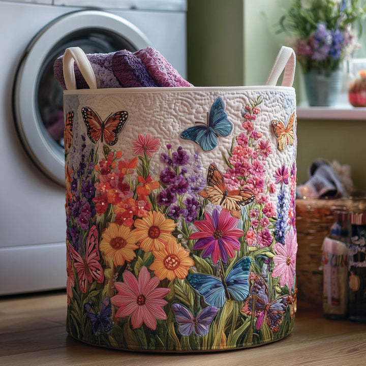 Butterfly Heaven | Quilted Laundry Basket