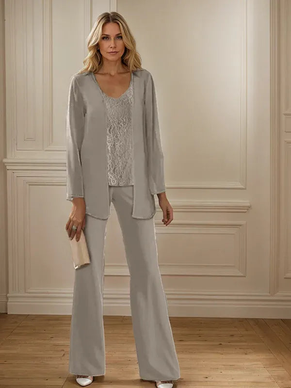 Chiffon Mother of the Bride Pantsuit with Jacket